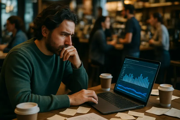 Thin laptop beside desktop memory sticks and an SSD on a workbench