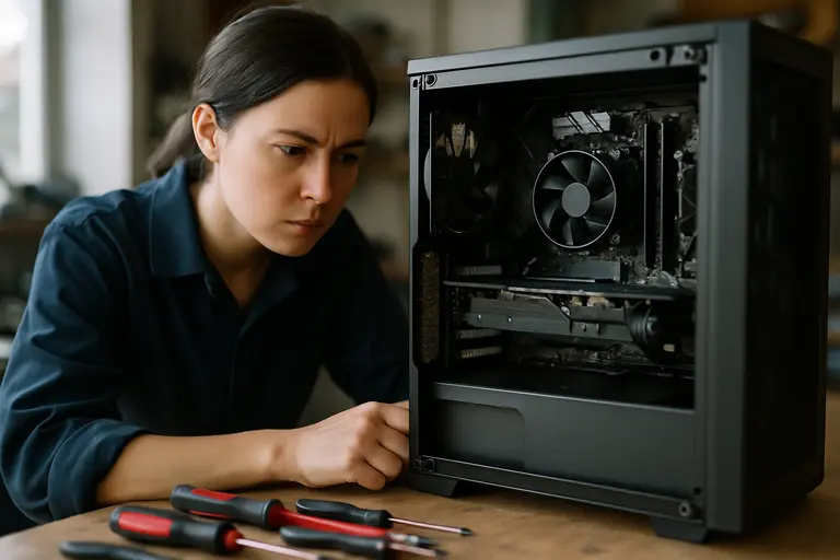 Clean gaming PC build with visible airflow path and organized cables